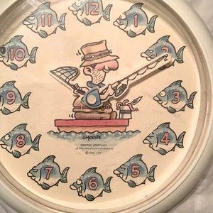 Fishing wall clock